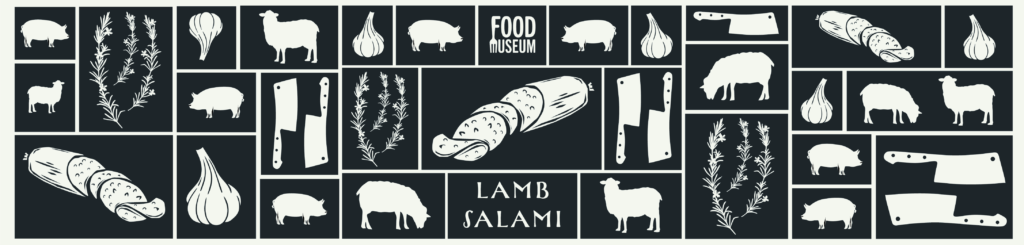 Lamb salami made from lambs reared on site, pork fat and rosemary.