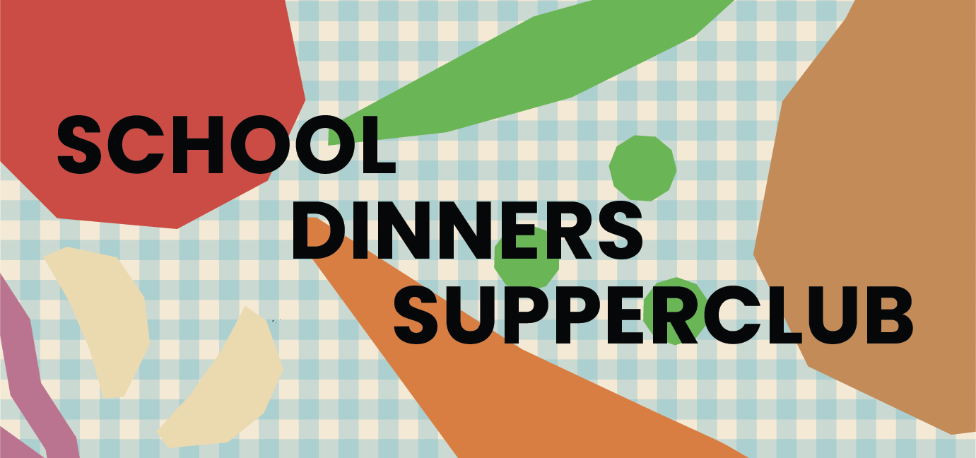 School dinners supperclub gingham poster