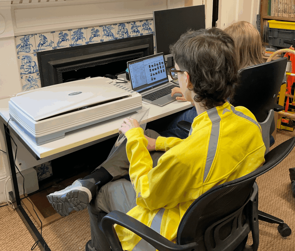 University volunteers working in collections