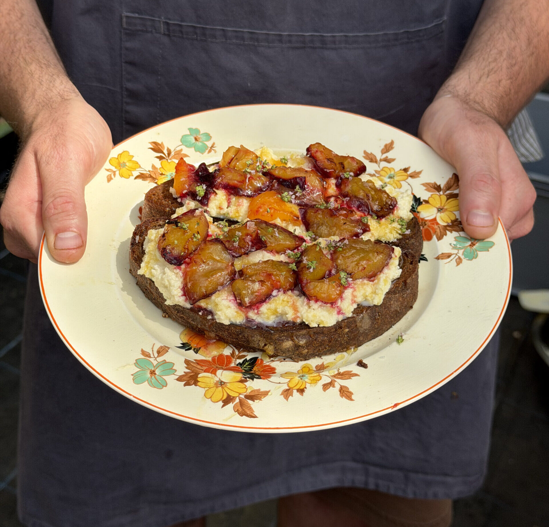 Whipped Ricotta and Plum Sourdough